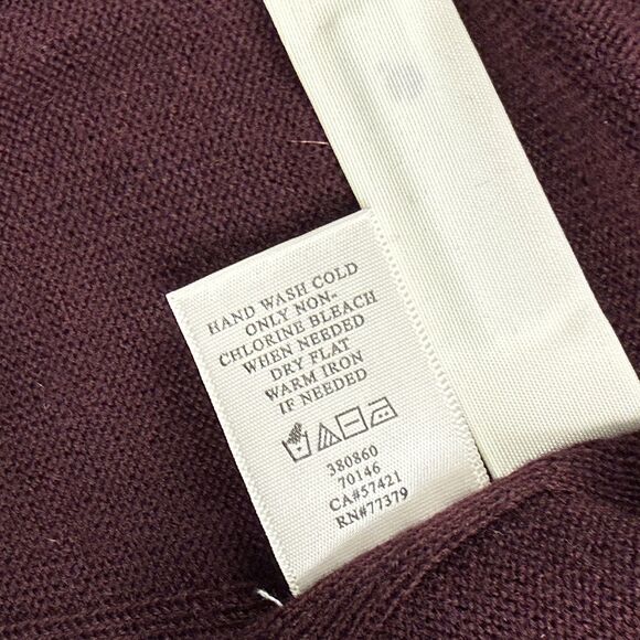 Ann Taylor Merino Wool Blend Long Sleeve Tunic Sweater Size XXL Burgundy V-Neck - Picture 7 of 10